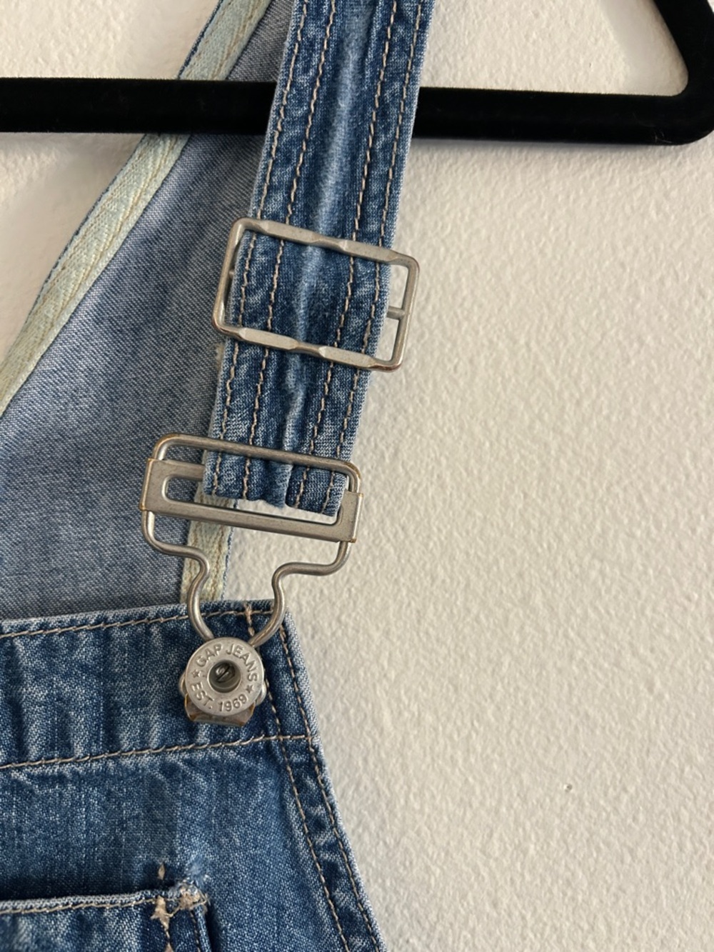 Gap Vintage Denim Jean Shorts Overalls Classic Size Small - Picture 2 of 8